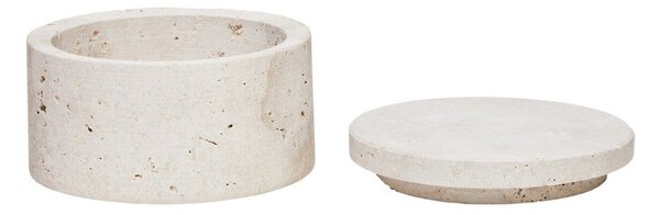 Декоративна каменна кутия за съхранение в естествен цвят ø 14x8 cm Tibor – Premier Housewares