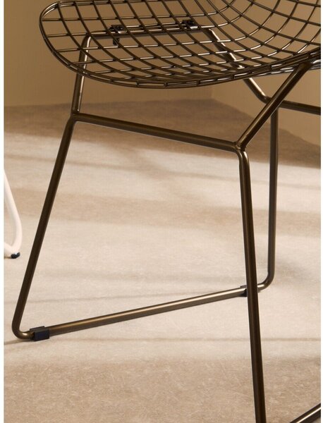 Метален трапезен стол в бронзов цвят District – Premier Housewares