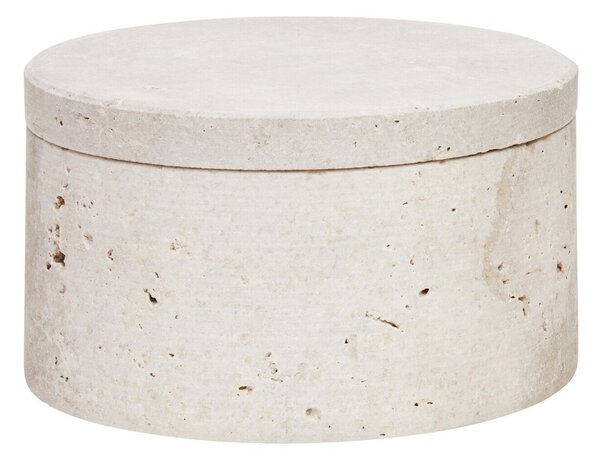 Декоративна каменна кутия за съхранение в естествен цвят ø 14x8 cm Tibor – Premier Housewares