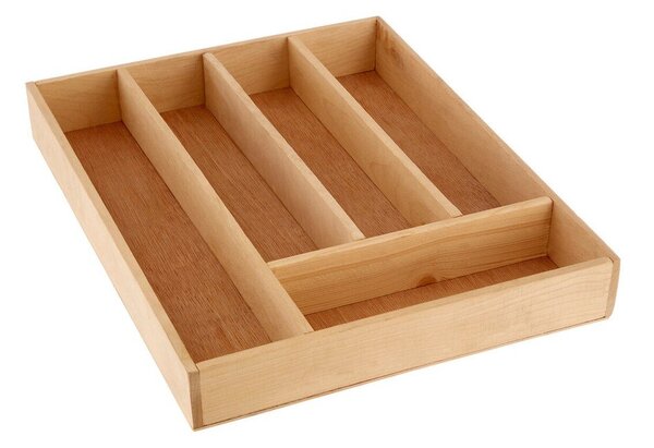 Дървен органайзер за прибори в естествен цвят 30 x 38 cm – Premier Housewares