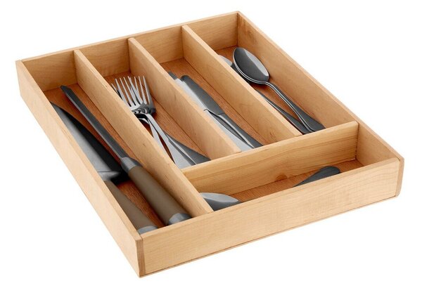 Дървен органайзер за прибори в естествен цвят 30 x 38 cm – Premier Housewares