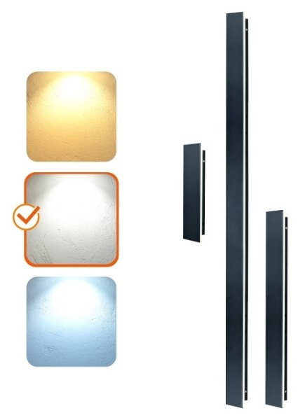 LED външно стенно осветително тяло MIRANA LED/12W/230V 4000K IP44 60 см черно