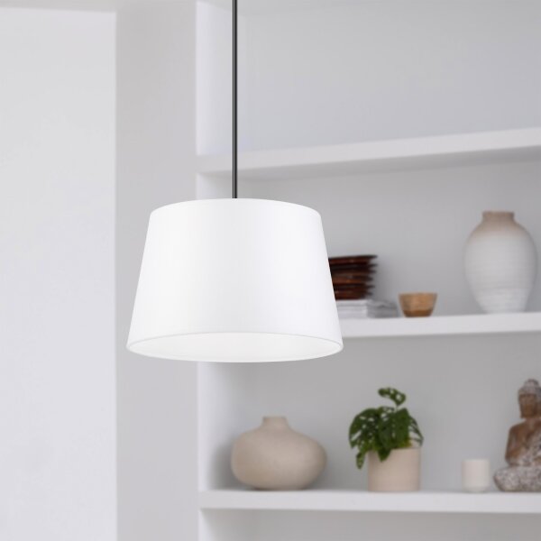 Полилей на кабел AIDA 1xE27/60W/230V диаметър 25 cm дъб/орех/бял