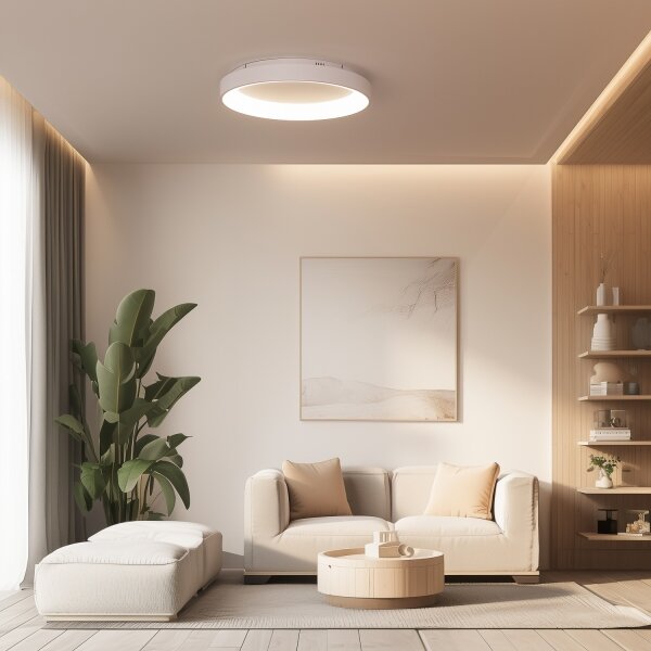 Brilagi - димируемо LED таванно осветително тяло FALCON II LED/99W/230V Ø 60 cm бяло + дистанционно управление
