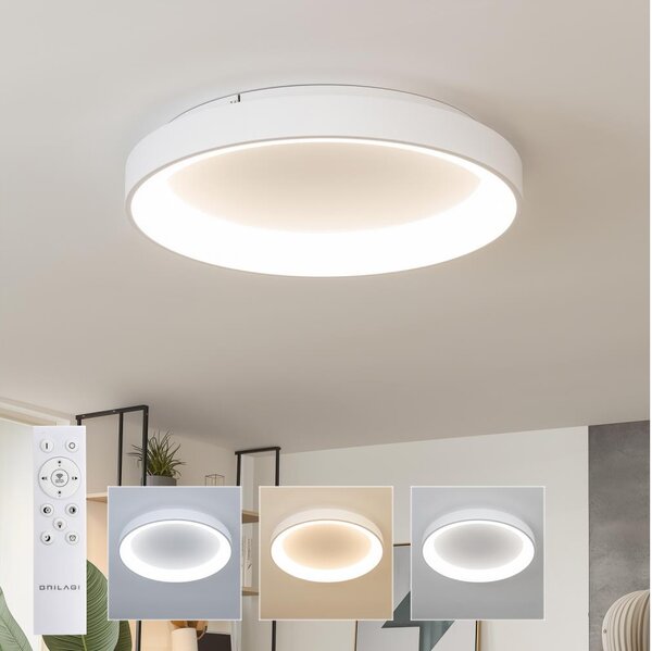 Brilagi - димируемо LED таванно осветително тяло FALCON II LED/99W/230V Ø 60 cm бяло + дистанционно управление