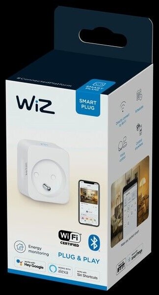 WiZ - Смарт контакт E 2300W + електромер Wi-Fi