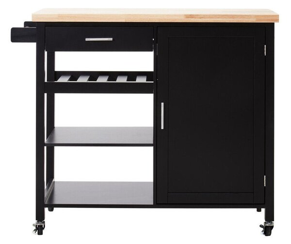 Маса за сервиране на колелца от масивно каучуково дърво 48x105 cm Frankfurt – Premier Housewares