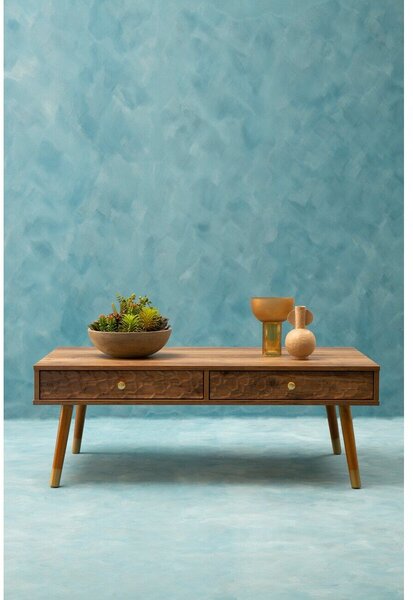 Масичка за кафе в тъмно естествен цвят 59x110 cm Frida – Premier Housewares