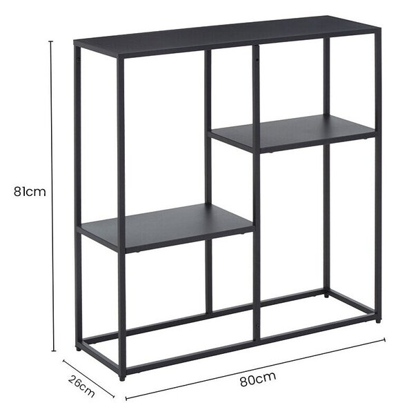 Черен стоманен стелаж 80x81x26 cm Acero – Premier Housewares
