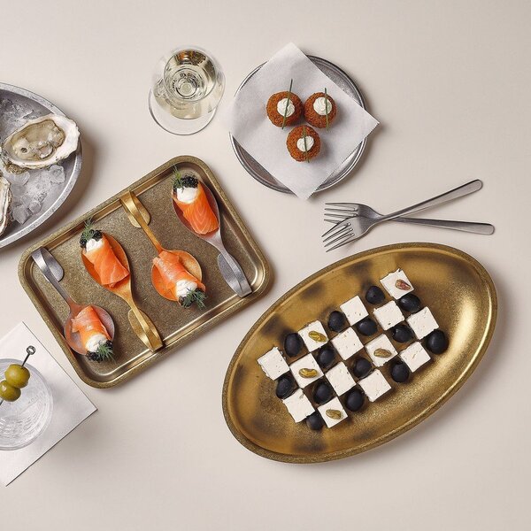 Десертни лъжици в комплект 6 бр. в златист цвят Serve – BonBistro