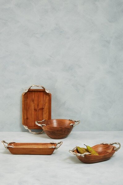 Дървена купа в естествен цвят Vine – Premier Housewares