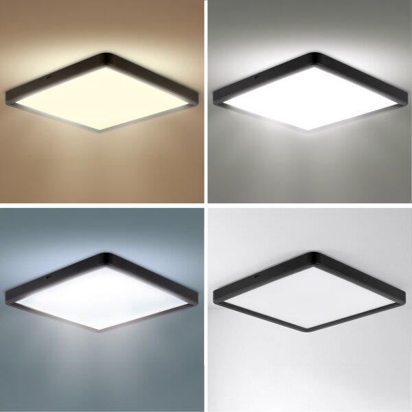 Brilagi - LED димируемо таванно осветително тяло ESTELA SQUARE LED/36W/230V 31x31 cm черно + дистанционно управление