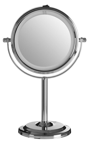 Козметично огледало със светлина/увеличително (увеличение 2x) ø 15 cm Cassini – Premier Housewares