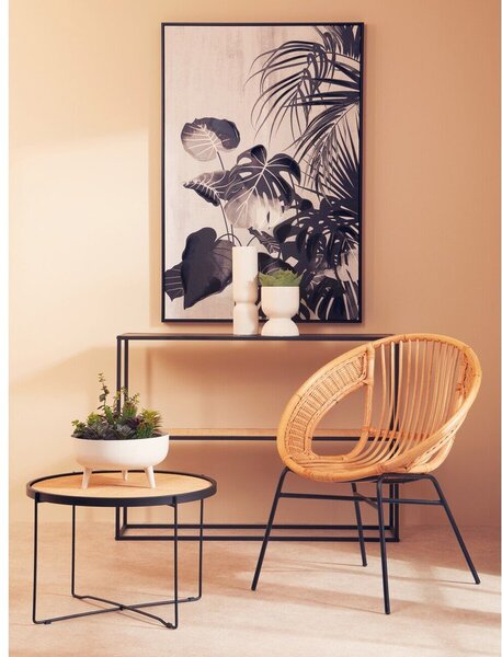 Ратанова кръгла масичка за кафе в естествен цвят ø 60 cm Depok – Premier Housewares