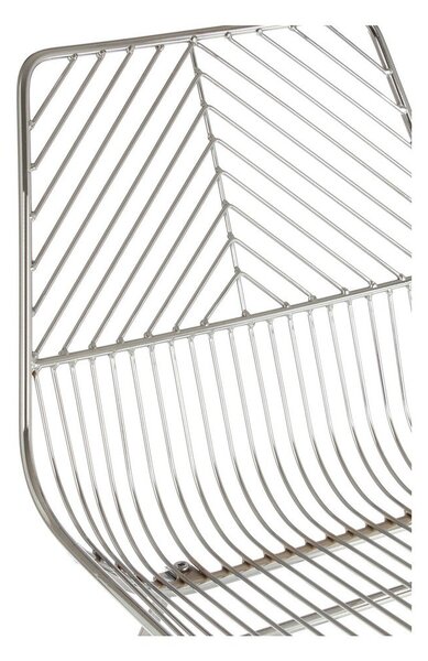 Метален трапезен стол в сребрист цвят District – Premier Housewares