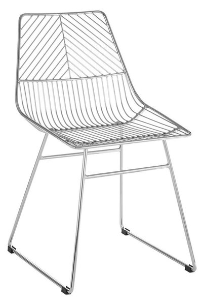 Метален трапезен стол в сребрист цвят District – Premier Housewares