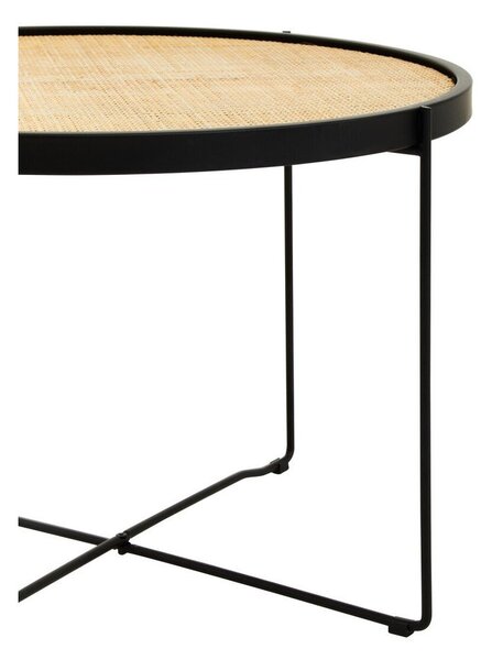 Ратанова кръгла масичка за кафе в естествен цвят ø 60 cm Depok – Premier Housewares