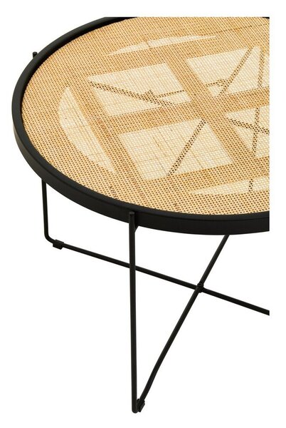 Ратанова кръгла масичка за кафе в естествен цвят ø 60 cm Depok – Premier Housewares