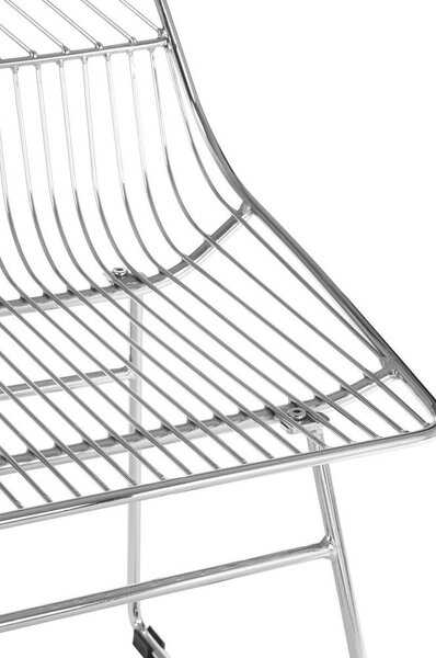 Метален трапезен стол в сребрист цвят District – Premier Housewares