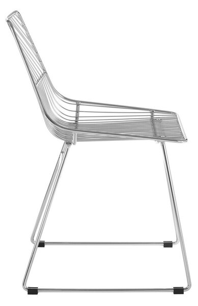 Метален трапезен стол в сребрист цвят District – Premier Housewares
