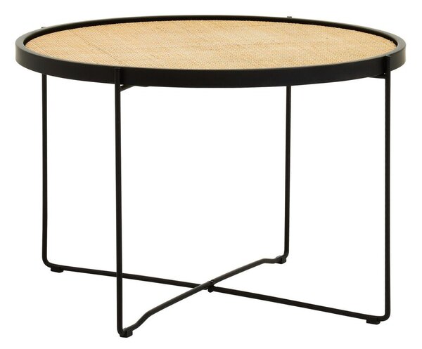 Ратанова кръгла масичка за кафе в естествен цвят ø 60 cm Depok – Premier Housewares