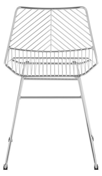 Метален трапезен стол в сребрист цвят District – Premier Housewares