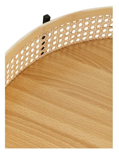 Ратанова кръгла масичка за кафе в естествен цвят ø 60 cm Depok – Premier Housewares