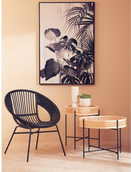 Ратанова кръгла масичка за кафе в естествен цвят ø 60 cm Depok – Premier Housewares
