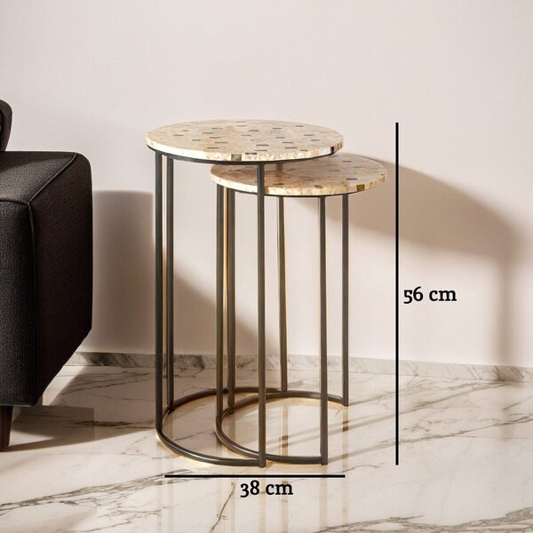Кръгли странични масички в комплект 2 бр. ø 38 cm Halle – Premier Housewares