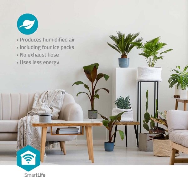 Nedis COOL116CWTW - Охладител за въздух 65W/230V Wi-Fi Tuya + дистанционно управление