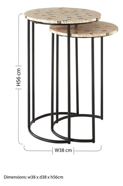 Кръгли странични масички в комплект 2 бр. ø 38 cm Halle – Premier Housewares