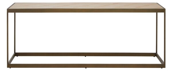 Кафява/в естествен цвят масичка за кафе с дъбов плот 40x120 cm Grenoble – Premier Housewares