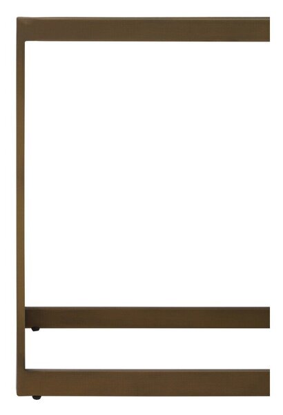 Кафява/в естествен цвят масичка за кафе с дъбов плот 40x120 cm Grenoble – Premier Housewares