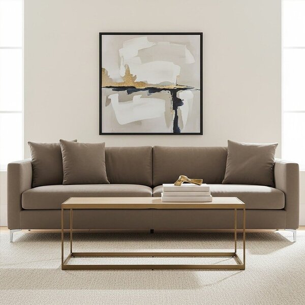 Кафява/в естествен цвят масичка за кафе с дъбов плот 40x120 cm Grenoble – Premier Housewares