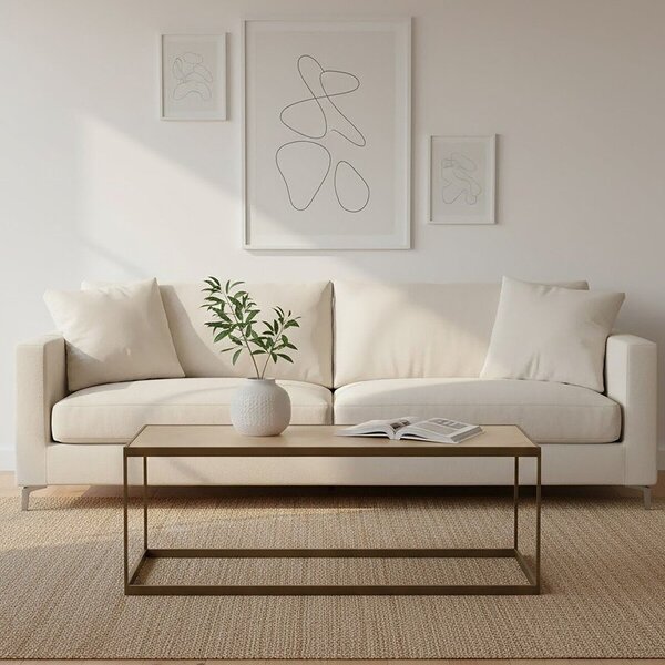 Кафява/в естествен цвят масичка за кафе с дъбов плот 40x120 cm Grenoble – Premier Housewares