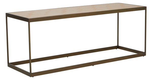 Кафява/в естествен цвят масичка за кафе с дъбов плот 40x120 cm Grenoble – Premier Housewares