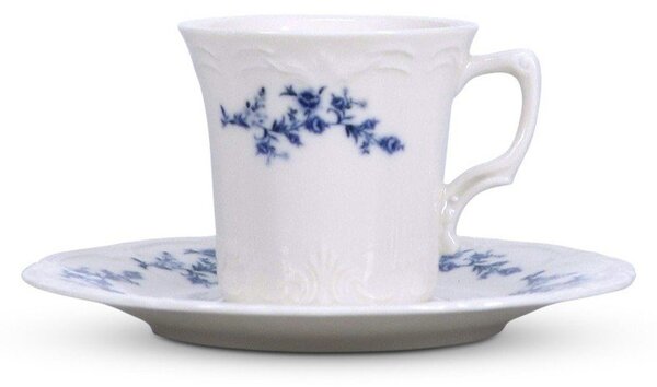 Бяла/синя порцеланова чинийка ø 16,5 cm Retro – BonBistro