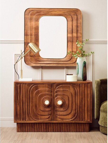 Скрин от масивно манго в тъмно естествен цвят 40x75x116 cm Sangar – Premier Housewares