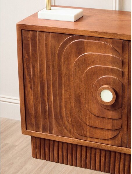 Скрин от масивно манго в тъмно естествен цвят 40x75x116 cm Sangar – Premier Housewares