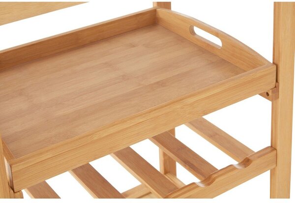 Бамбукова маса за сервиране на колелца 41x58 cm Harlow – Premier Housewares