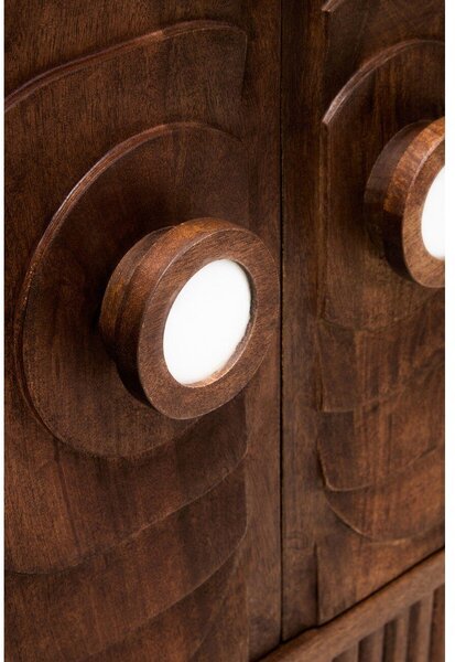 Скрин от масивно манго в тъмно естествен цвят 40x75x116 cm Sangar – Premier Housewares