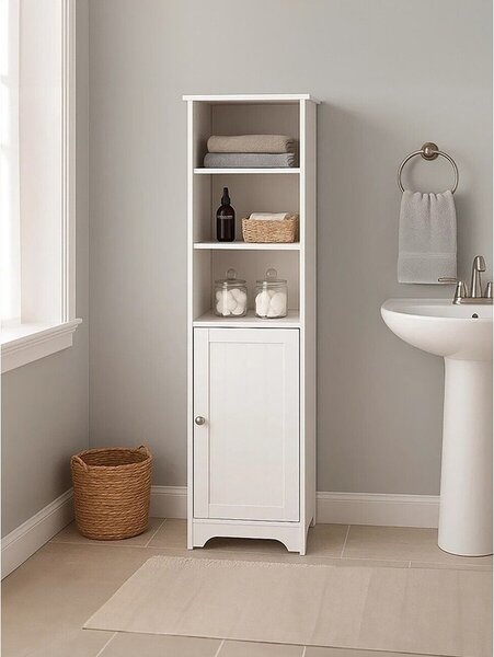 Бяло шкафче 40x160x38 cm Portern – Premier Housewares