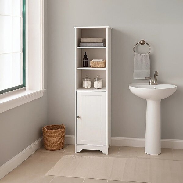 Бяло шкафче 40x160x38 cm Portern – Premier Housewares