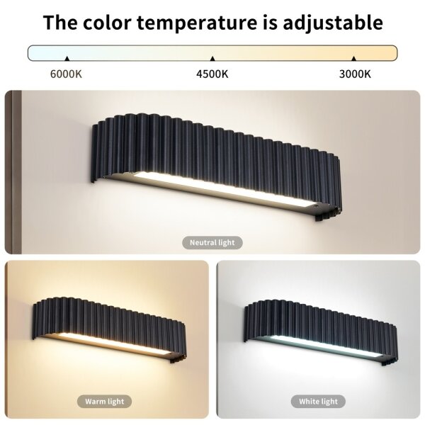 Brilagi - димируемо стеннo LED осветително тяло FALCON MODERN LED/14W/230V 40 cm черно + дистанционно управление