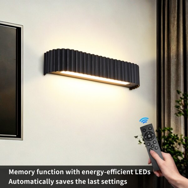 Brilagi - димируемо стеннo LED осветително тяло FALCON MODERN LED/14W/230V 40 cm черно + дистанционно управление