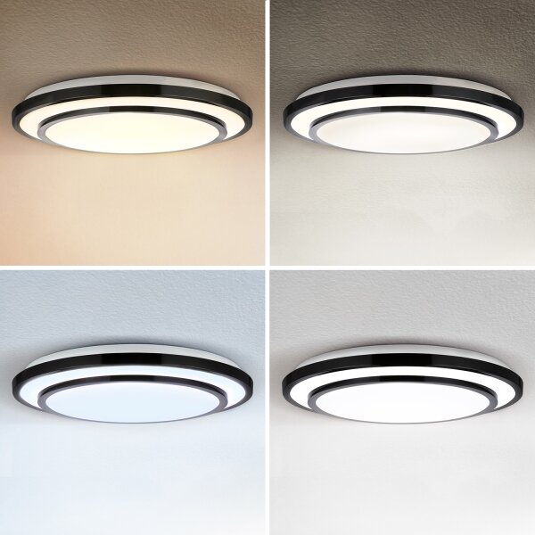 BRILAGI-LED Димируема лампа LUCIANO LED/48W/230V 3000-6500K ø 39 см черен + д.у