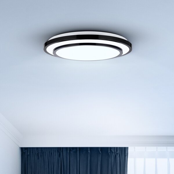 BRILAGI-LED Димируема лампа LUCIANO LED/48W/230V 3000-6500K ø 39 см черен + д.у
