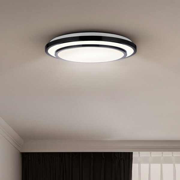BRILAGI-LED Димируема лампа LUCIANO LED/48W/230V 3000-6500K ø 39 см черен + д.у
