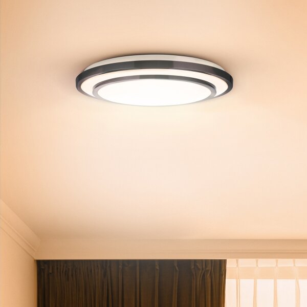 BRILAGI-LED Димируема лампа LUCIANO LED/48W/230V 3000-6500K ø 39 см черен + д.у