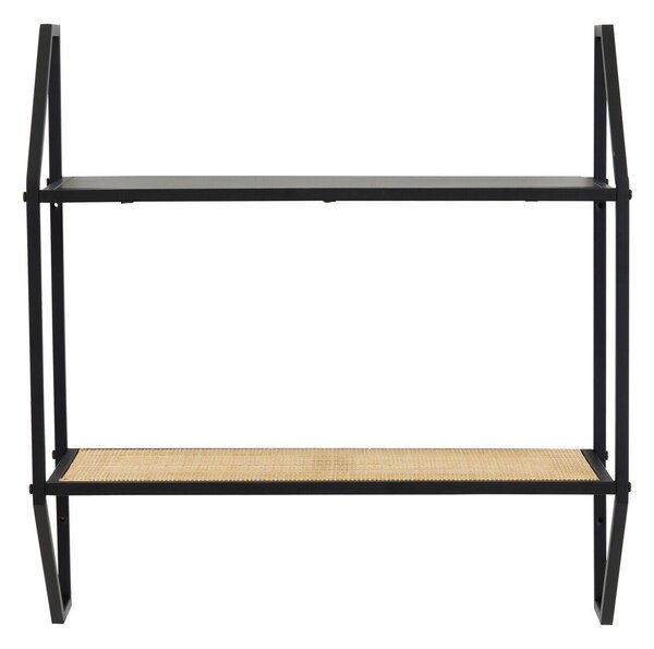 Черен/в естествен цвят на няколко нива метален стенен рафт 61 cm Depok – Premier Housewares